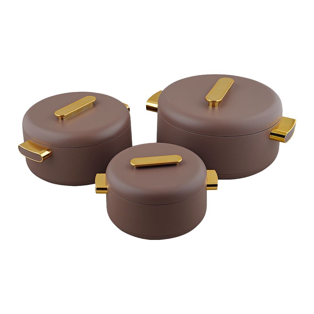 More & More Hotpot Set, Coffee, E89135G, 1 + 2 + 3.5 Liters, 3-Pack