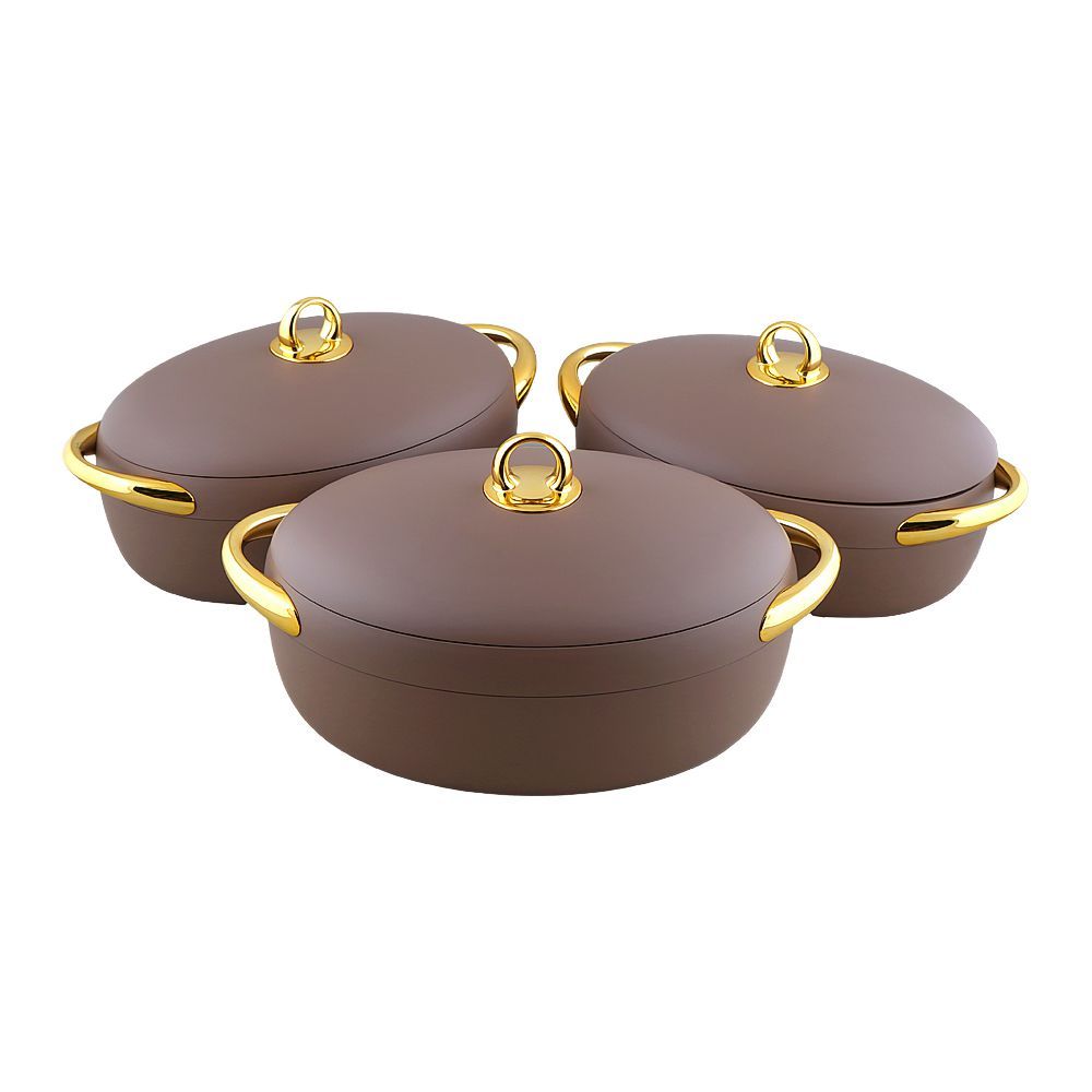 More & More Hotpot Set, Coffee, EC915, 2 + 2.5 + 3 Liters, 3-Pack