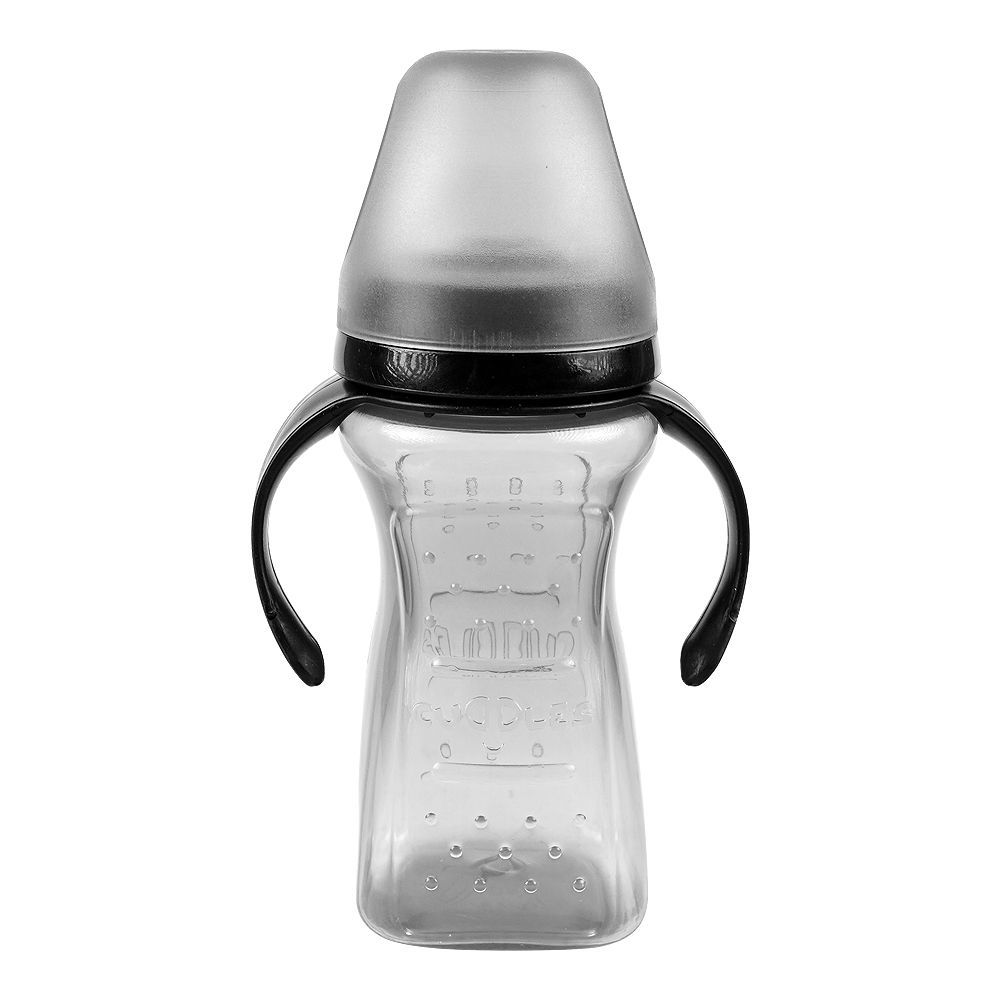 Cuddles Orthodaontic Nipple Feeding Bottle, BPA & BPS Free, 6 Months+ Black, 300ml