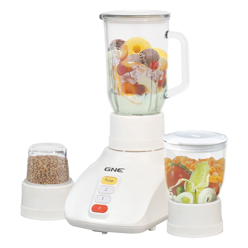 Gaba National 3-In-1 Blender and Grinder, 450W, 220V-240V, 2000ml + 50g Capacity, GN-8324