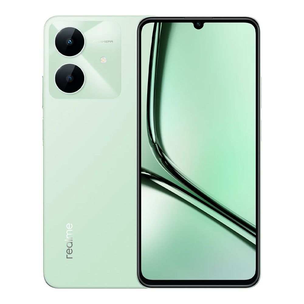 Realme Note 60X Smartphone, 6.74 Inches HD Display, 3GB + 64GB, 5000mAh Battery, IP54 Dust & Water Resistance, Wilderness Green
