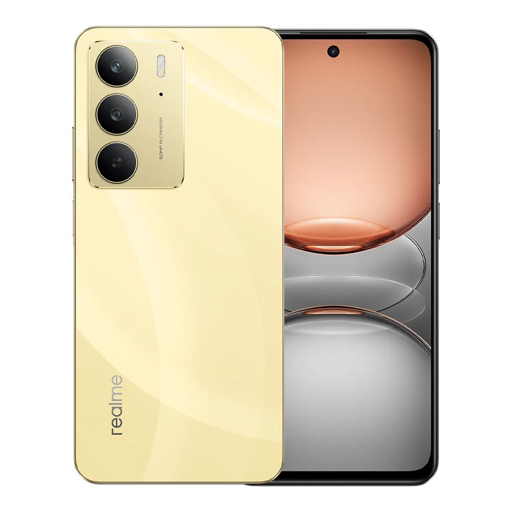 Realme C75 Smartphone, 6.72 Inches FHD Display, 8GB + 128GB, 6000mAh Battery, IP69 Dust & Water Resistance, Lightning Gold