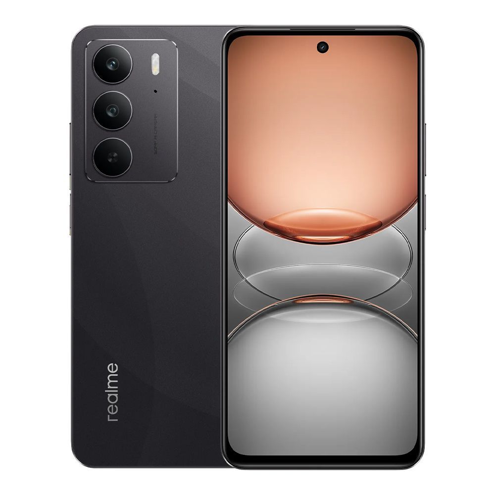Realme C75 Smartphone, 6.72 Inches FHD Display, 8GB + 256GB, 6000mAh Battery, IP69 Dust & Water Resistance, Storm Black