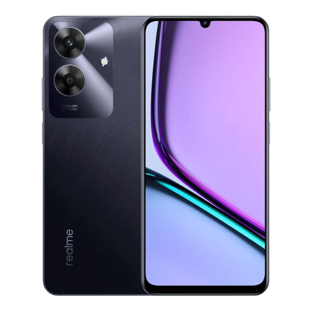 Realme Note 60X Smartphone, 6.74 Inches HD Display, 4GB + 64GB, 5000mAh Battery, IP54 Dust & Water Resistance, Marble Black