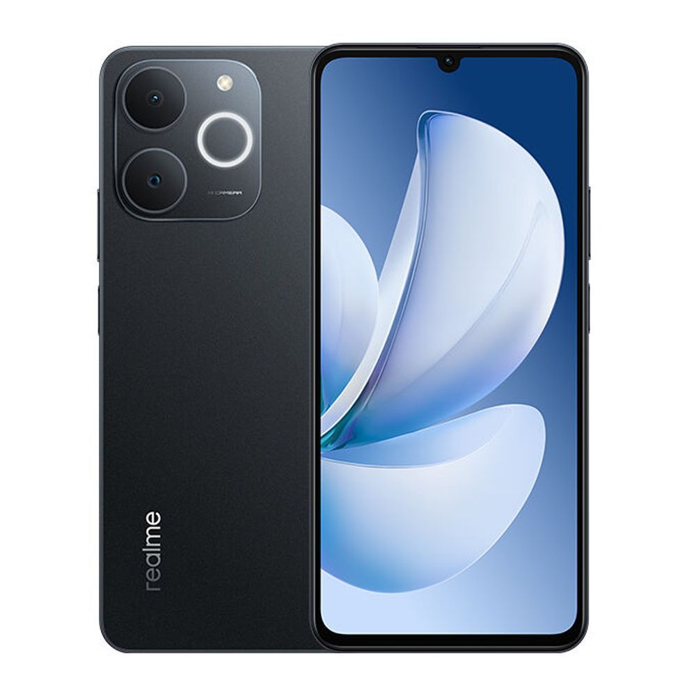 Realme Note 70 Smartphone, 6.74 Inches HD+ Display, 4GB + 128GB, 6300mAh Battery, IP54 Dust & Water Resistance, Obsidian Black