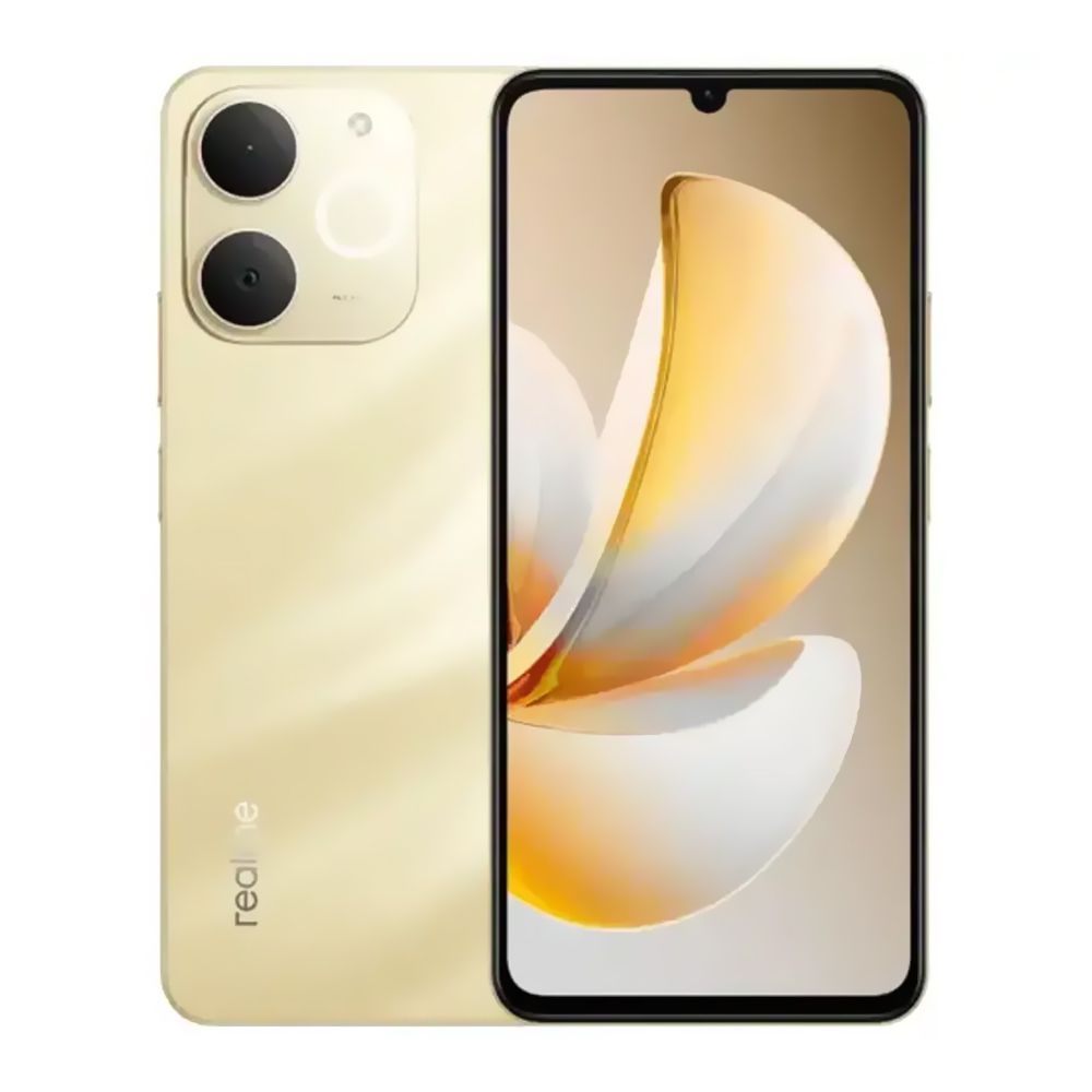 Realme Note 70 Smartphone, 6.74 Inches HD+ Display, 6GB + 128GB, 6300mAh Battery, IP54 Dust & Water Resistance, Beach Gold
