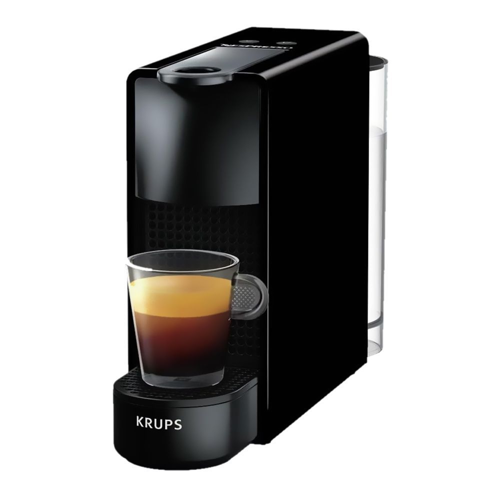 Nespresso Essenza Mini Krups Coffee Machine, 0.6 Liter Water Tank, 7 Pods, Black, C30-XN110810