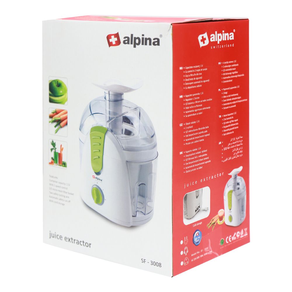 Alpina Juicer Extractor, 400W, 1.5 Liters, SF-3008