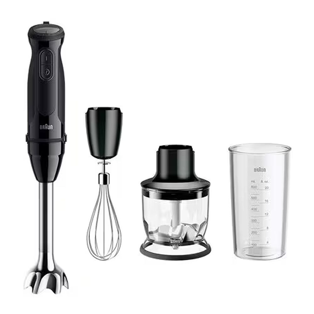 Braun Multi Quick 5 3-In-1 Hand Blender Set, 1000W, BPA Free, MQ-50202M BK