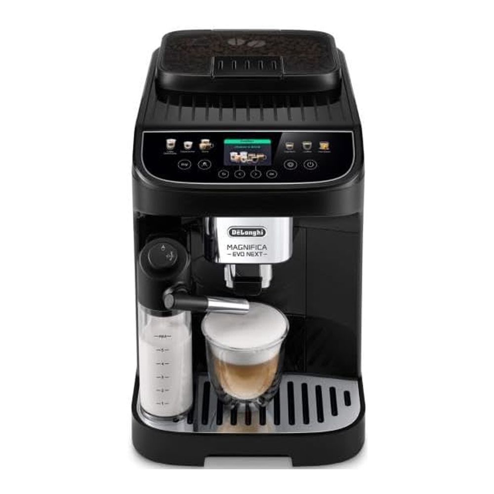 DeLonghi Magnifica Evo Next Automatic Coffee Machine With Latte Crema Hot, 1450W, 14 Container Capacity, 1.8 Liter Water Tank, ECAM310.60.B