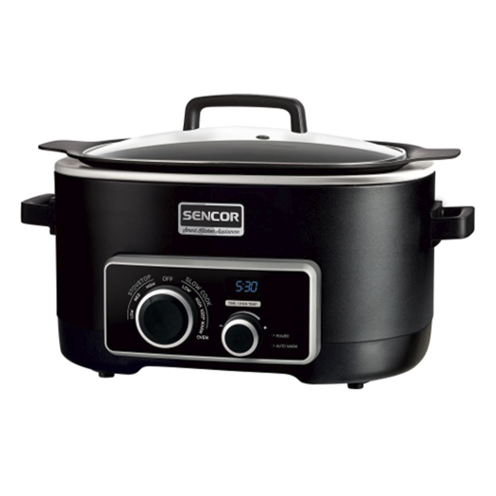 Sencor Slow Cooker Electric, 1200W, 5.5 Liters, SPR6100BK