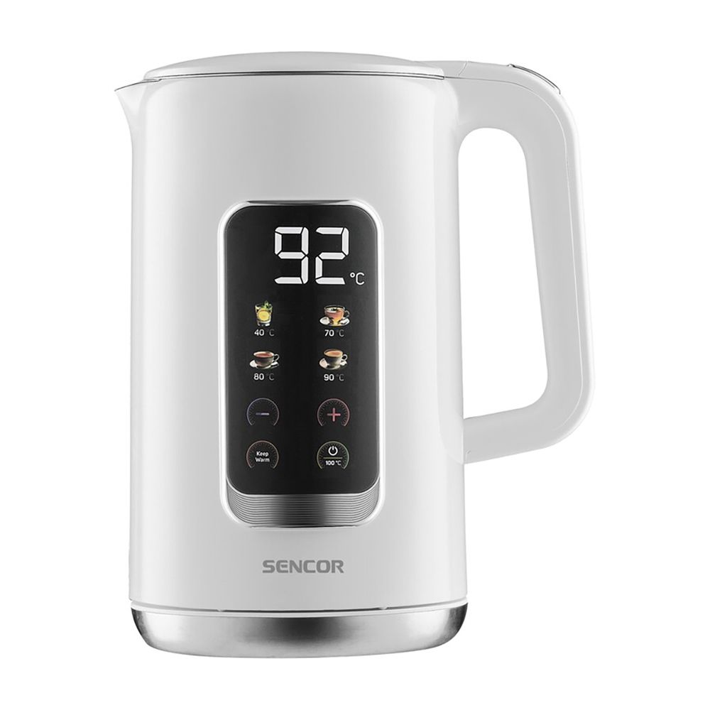 Sencor Electric Kettle With Temperature Control, 220W, 1.7 Liter, SWK0950WH