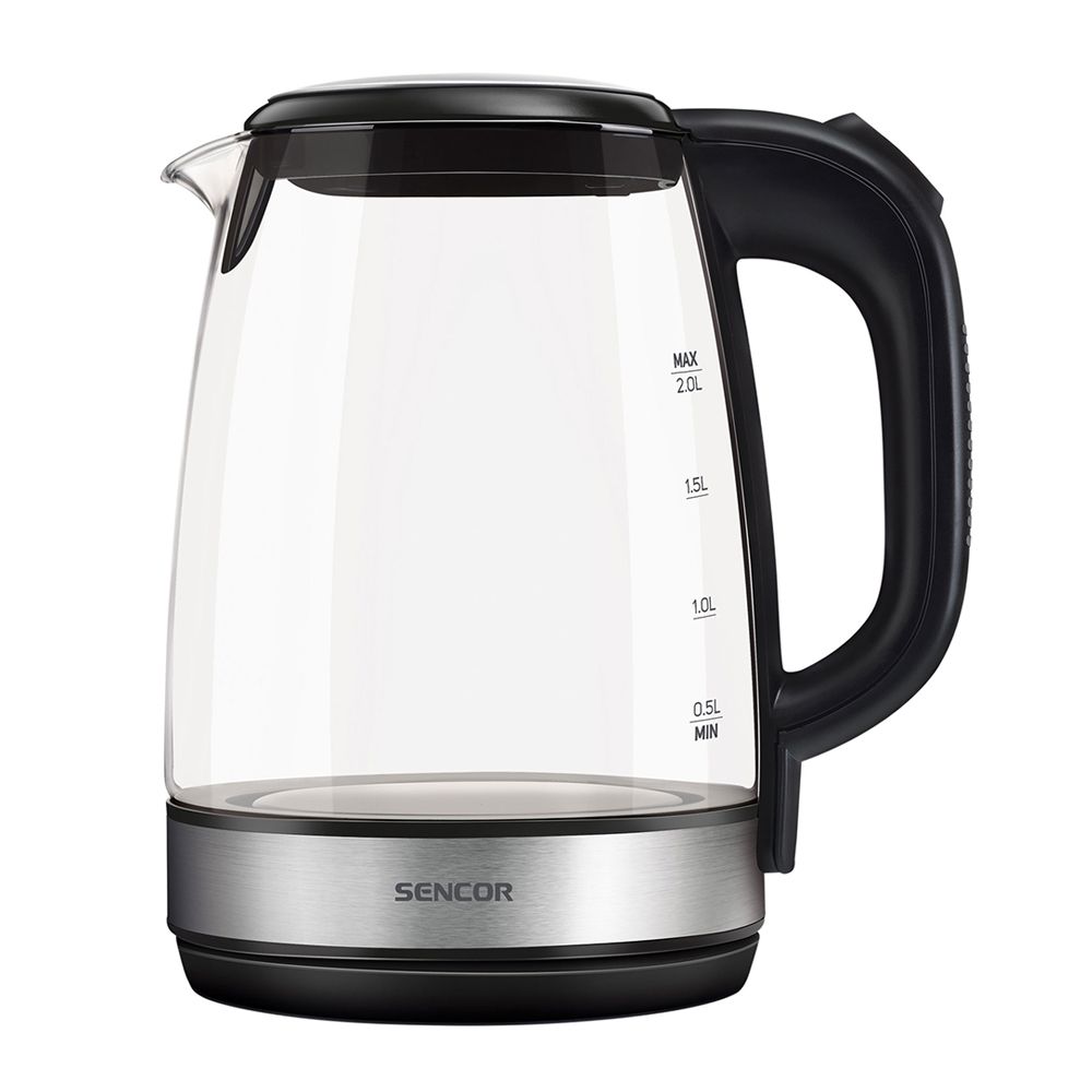 Sencor Electric Glass Kettle, 2200W, 2.0 Liters, SWK2080BK