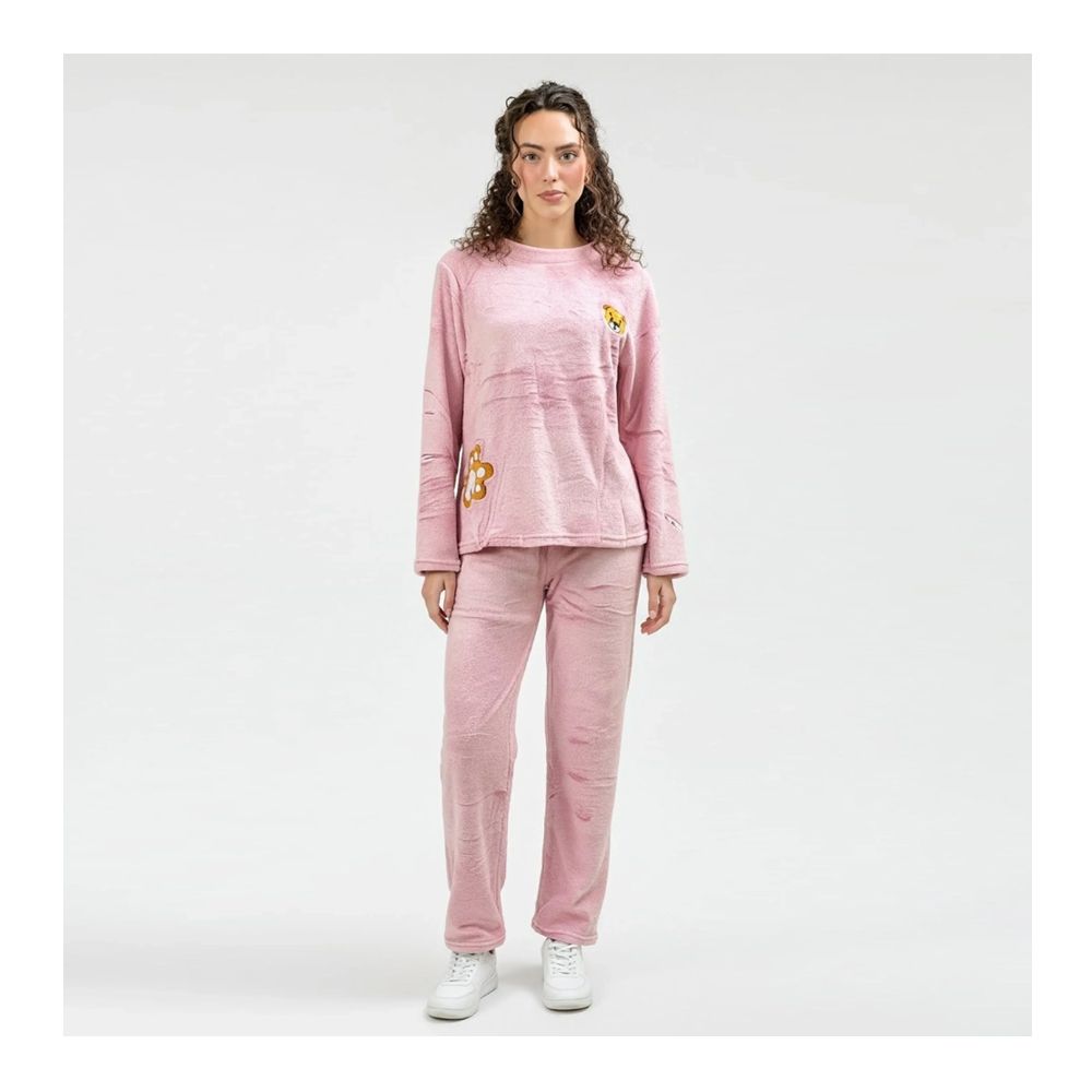 Sajiero Women's Pajama Suit, Fleece, Paw Cozy