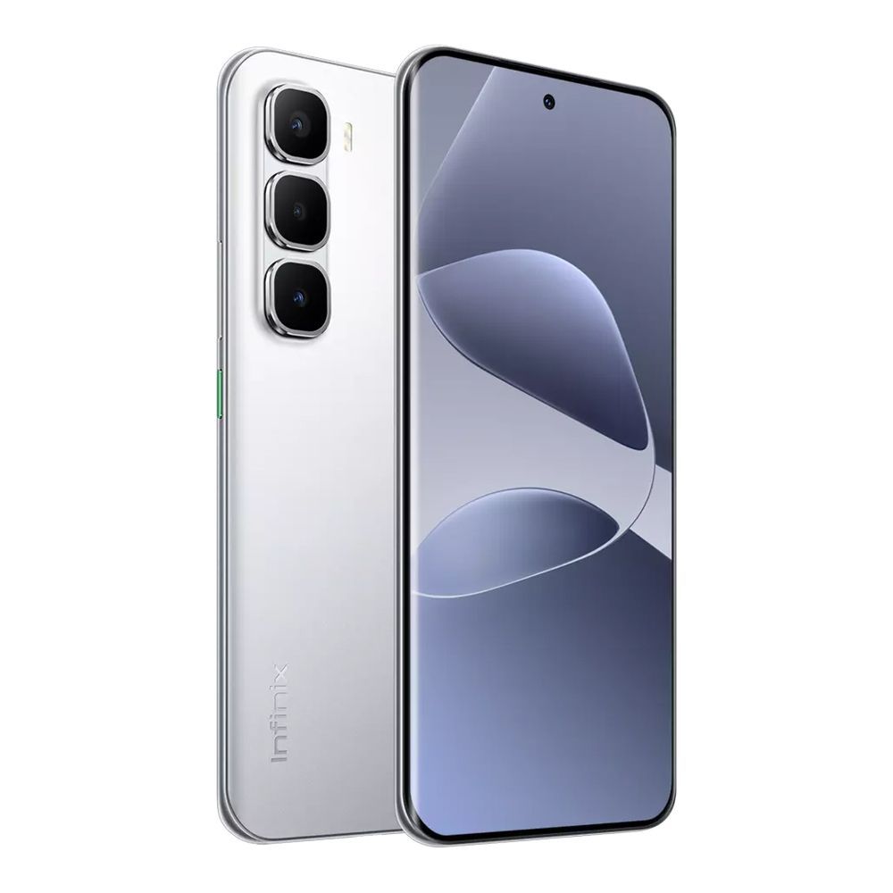 Infinix Hot 60 Pro+ Smartphone, 6.78 Inches AMOLED Display, 8 + 256GB, 5160mAh Battery, IP65 Dust & Water Resistant, Titanium Silver
