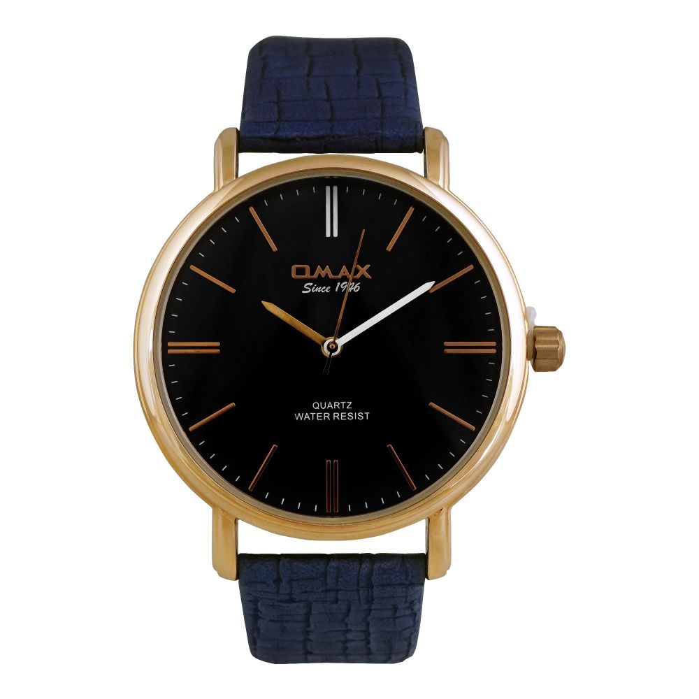 Omax Men's Water Resistant Analog Strap Watch, 00PR00316U04