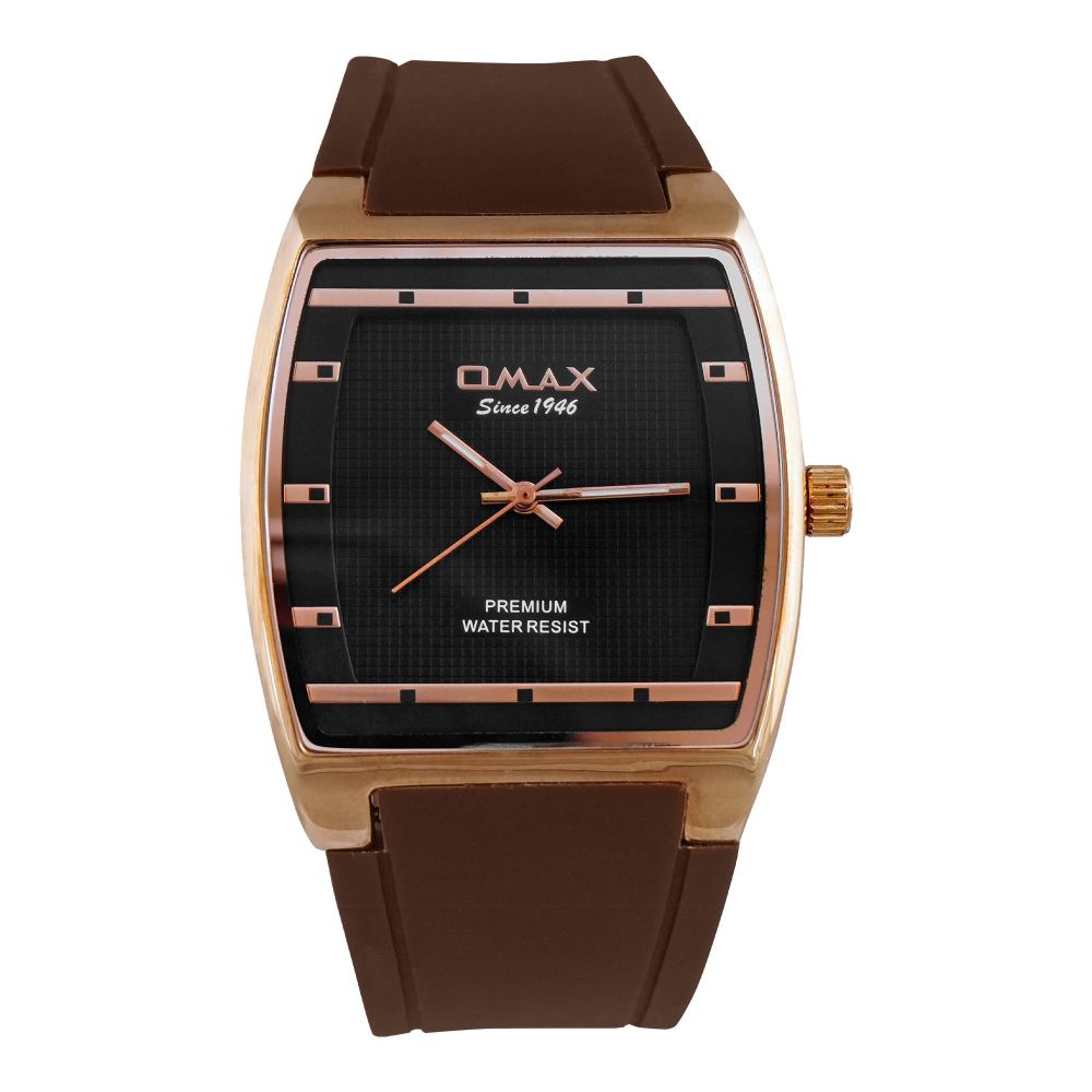 Omax Men's Water Resistant Analog Strap Watch, D006R25I