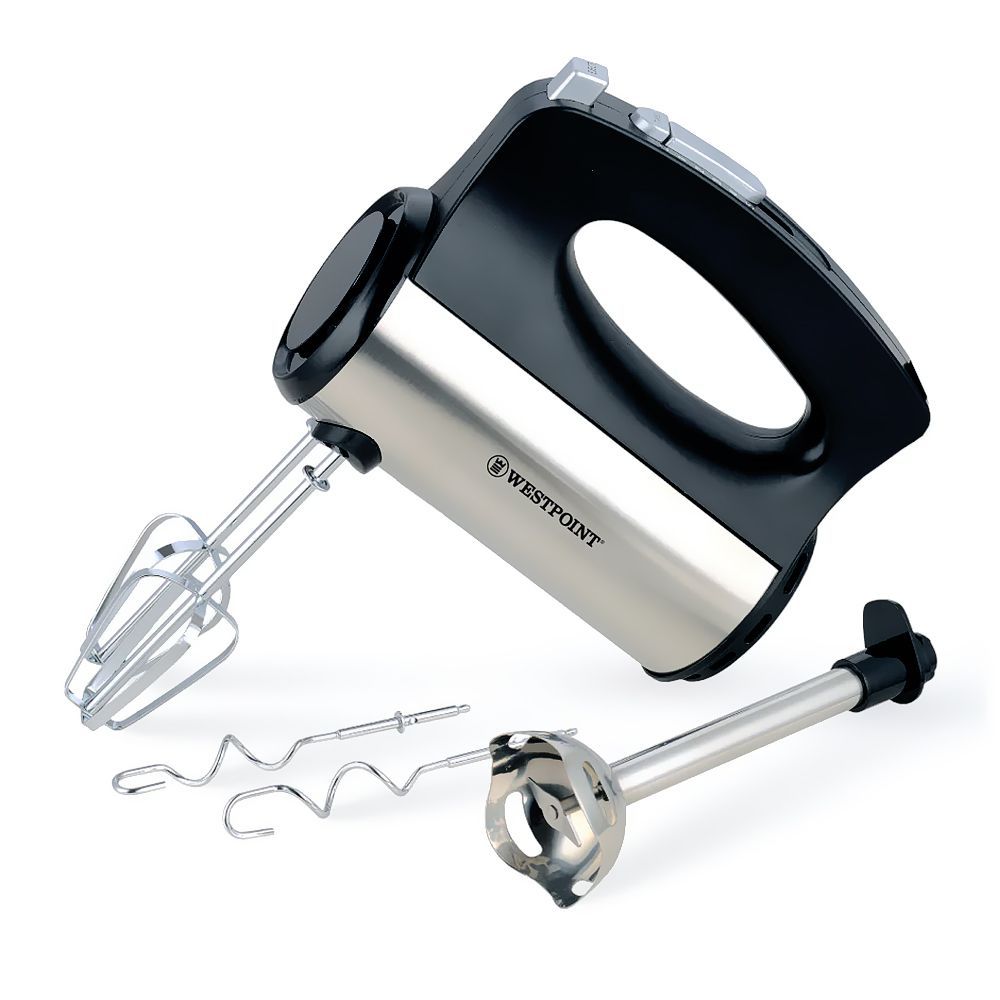 West Point Deluxe Hand Mixer, 400 Watts, 220-240V, 2 X Beaters + 2 X Hooks + 1 X Shaft, WF-9802