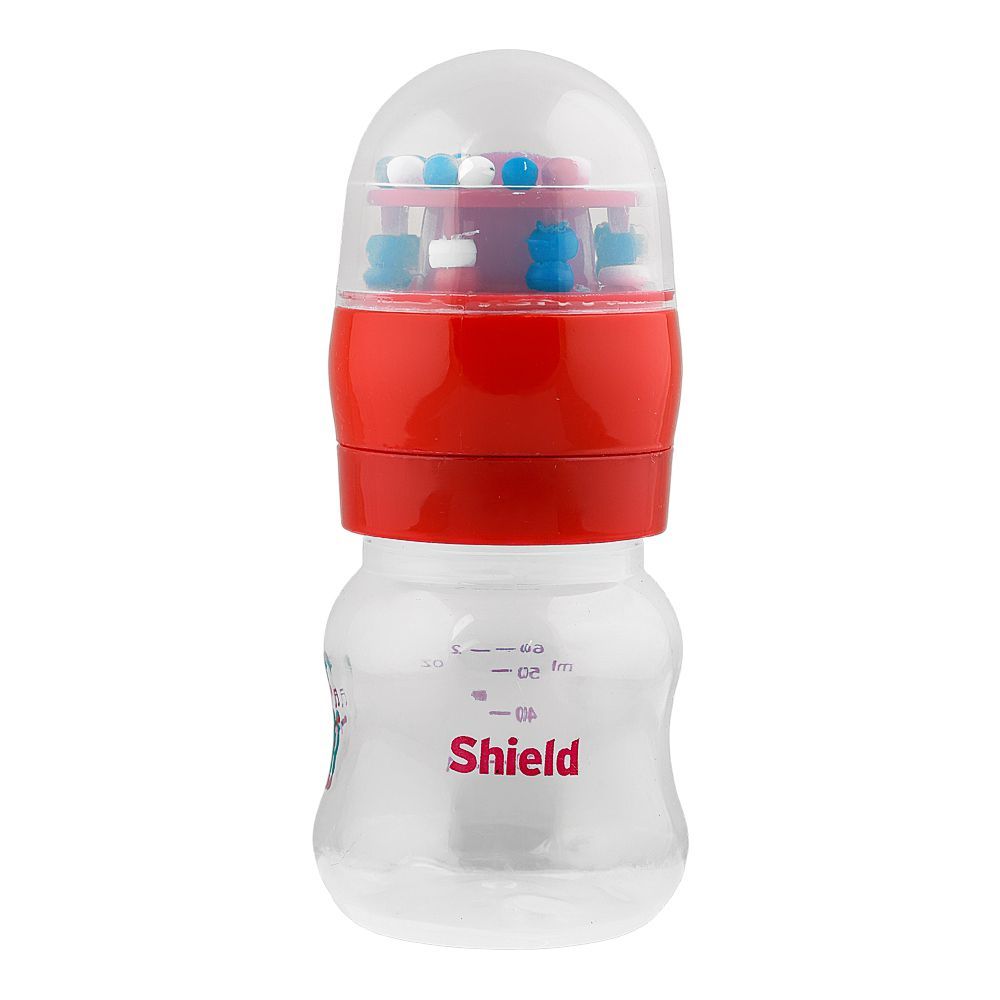 Shield Baby Rattle Cap Standard Neck Feeder, BPA Free, 3M+ 60ml, Assorted Colour