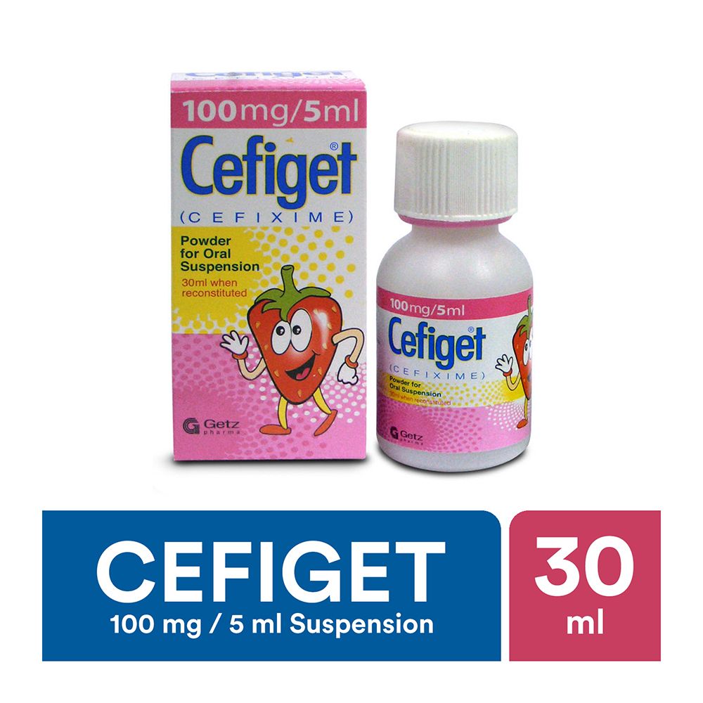 Getz Pharma Cefiget Powder Oral Suspension, 100mg/30ml