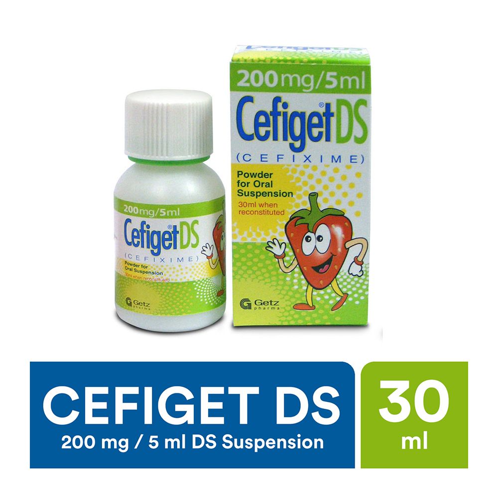 Getz Pharma Cefiget DS Powder Oral Suspension, 200mg/30ml