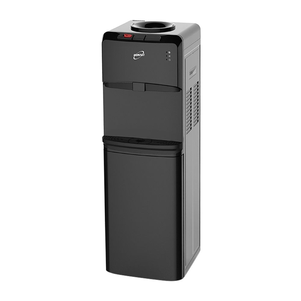 Homage Water Dispenser With Refrigerator Cabinet, Black, HWD-49332