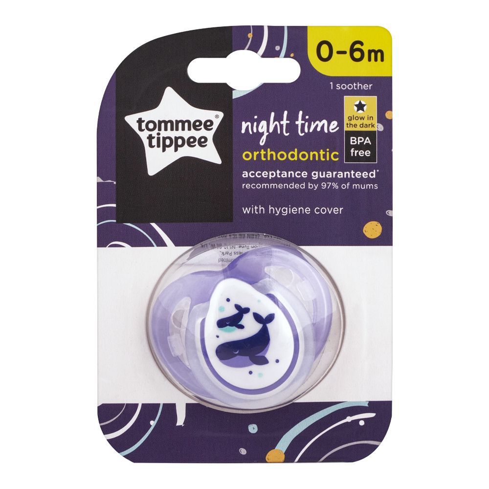 Tommee Tippee Glow-in-the-Dark Soother 0-6m (Blue) - 433370/38