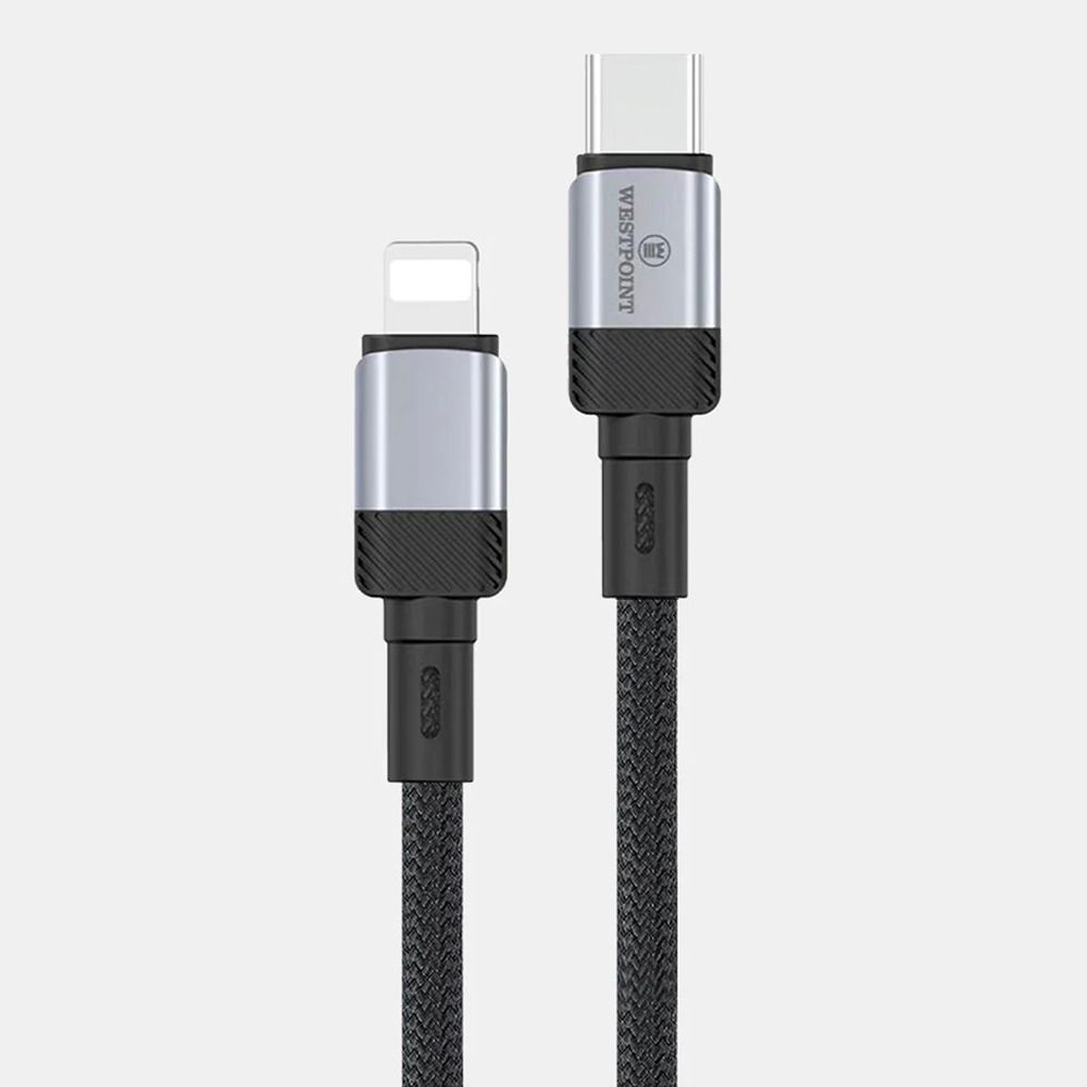 West Point 2.4A Type C Fast Charging Cable, 1.0m Length, Type-C to Lightning, WP-322