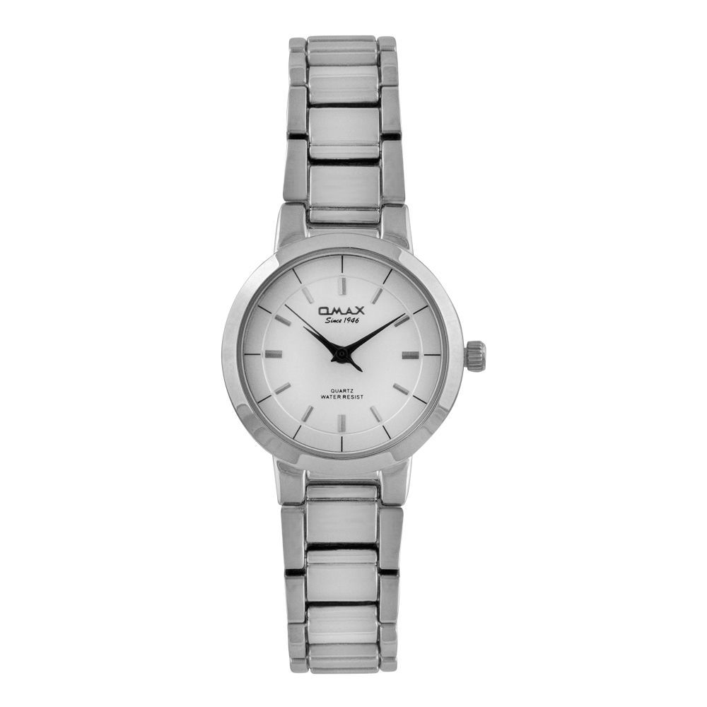 Omax Women's Silver Round Dial With Bracelet Analog Watch, ODC010I028