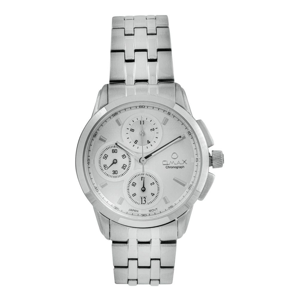 Omax Women's Silver Round Dial & Bracelet Chronograph Watch, ML13P66I