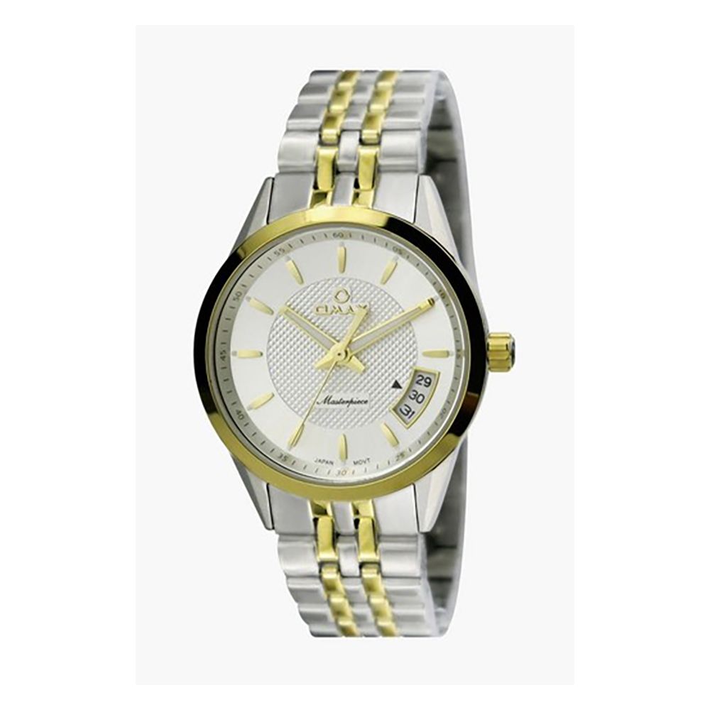 Omax Women's Prime Two Tone Round Dial With Bracelet Analog Watch, ML18T6TI